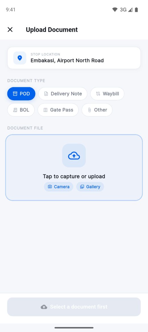 Proof of delivery